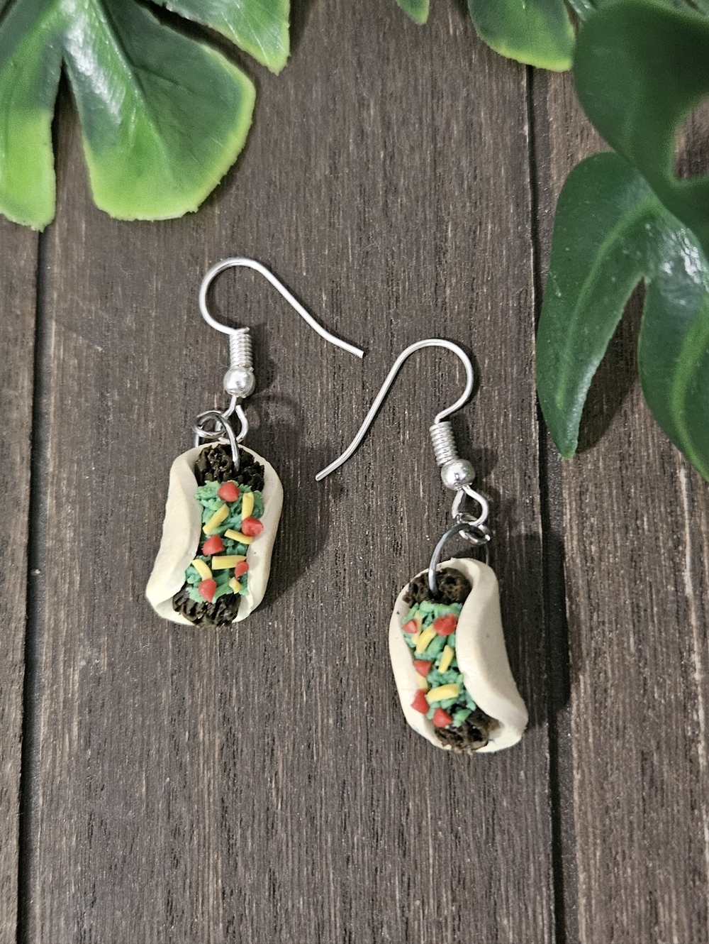 Handmade Taco Clay Earrings, Realistic Polymer Clay, Foodie Gift